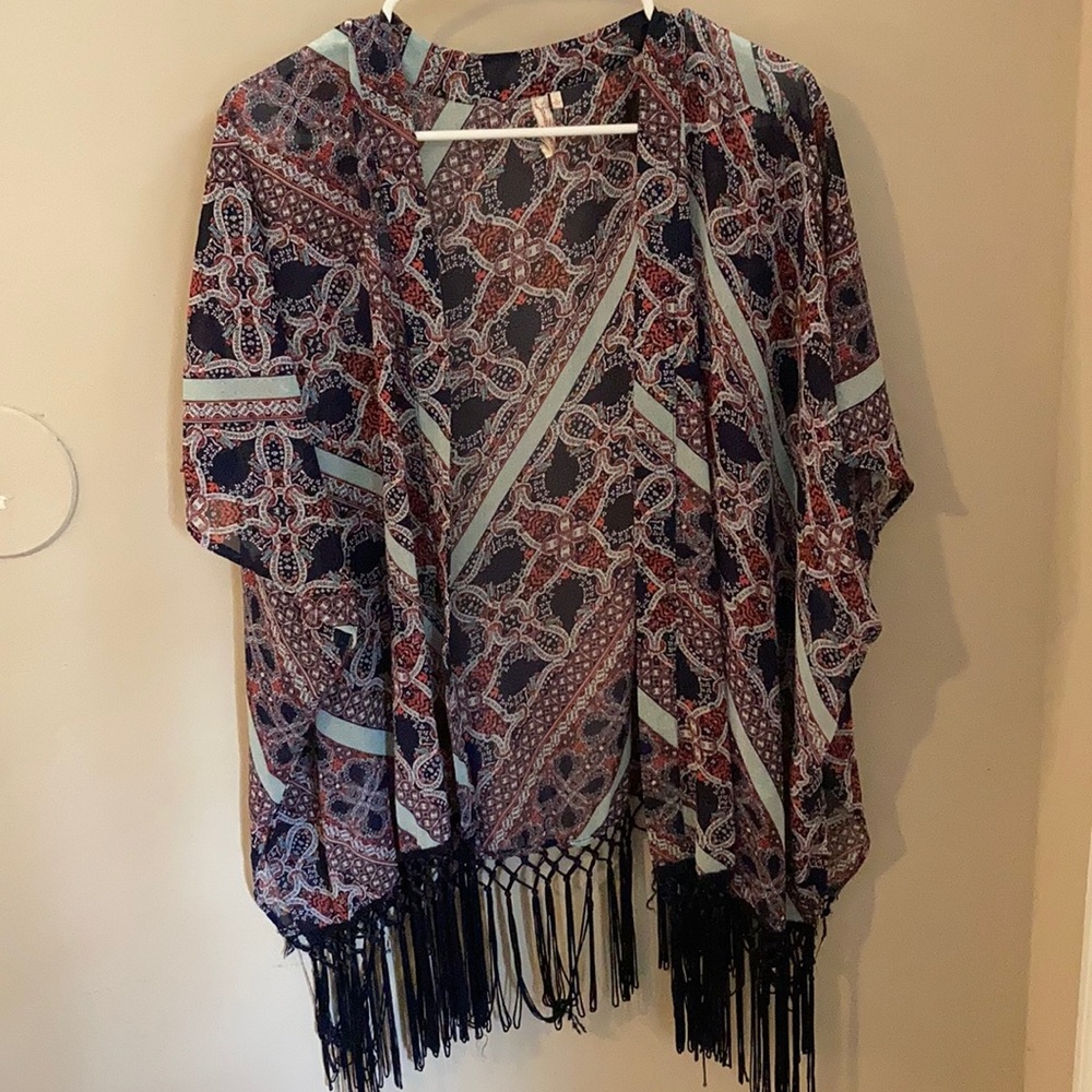 Red camel cardigan